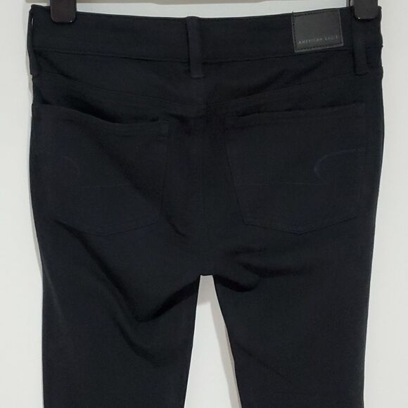 AMERICAN Eagle 28x27 black size 0 super stretch jeggings - Picture 4 of 8
